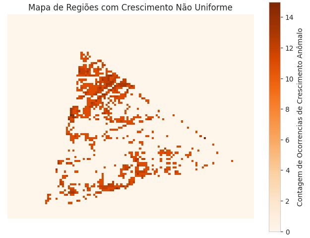 Map of a field with non-uniform growth regions highlighted in orange.