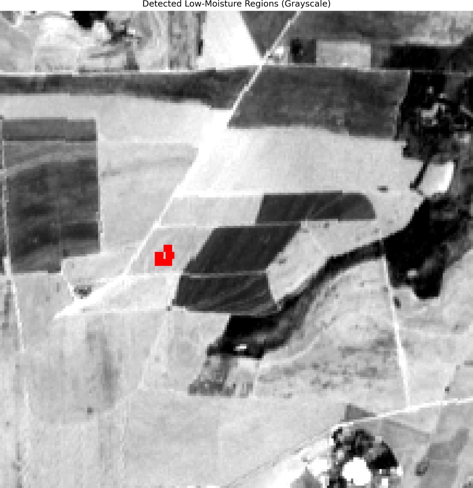 Low-moisture detection on a multi-field image, panel A.
