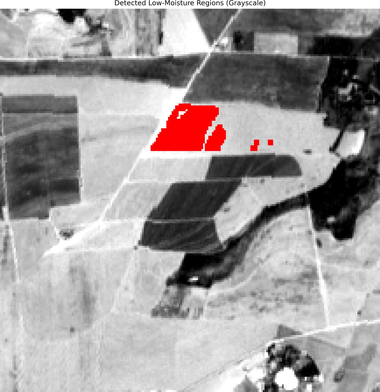 Low-moisture detection on a multi-field image, panel C.