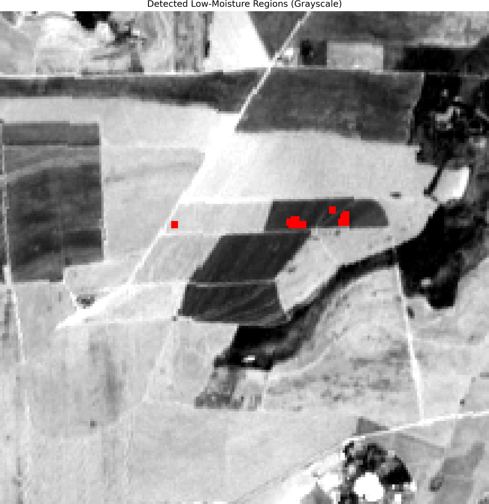 Low-moisture detection on a multi-field image, panel D.