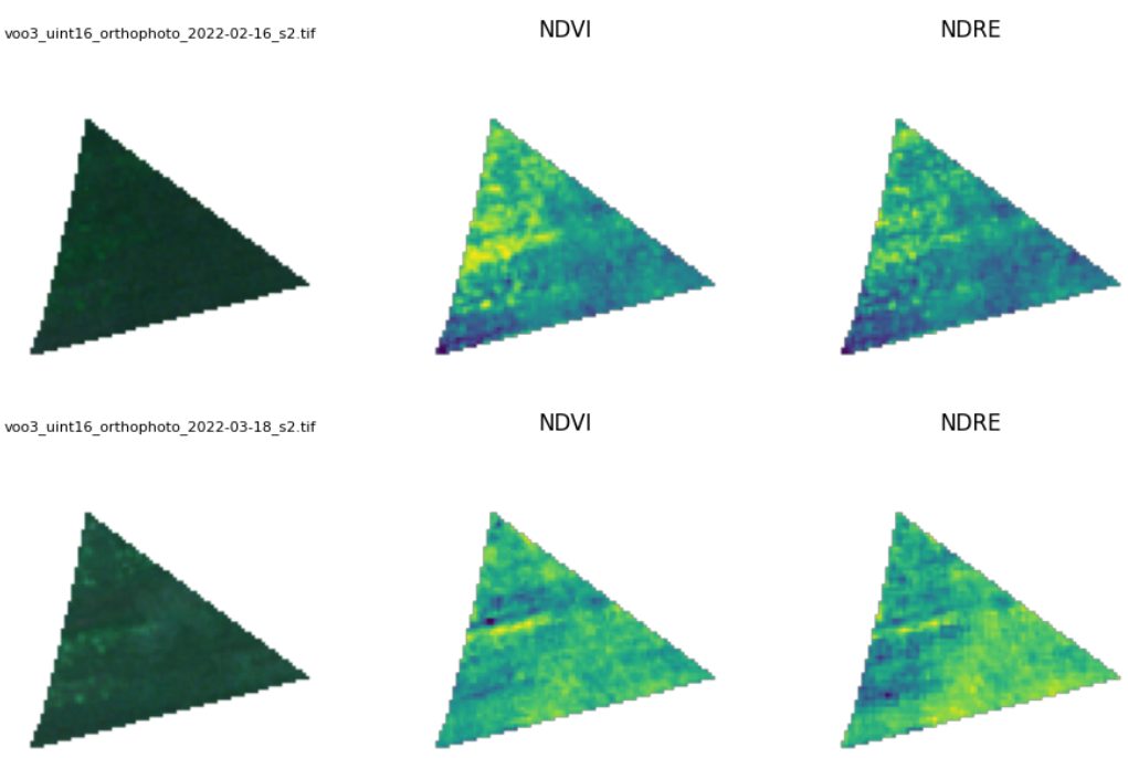 Grid of index maps for a field across dates in a risk window.