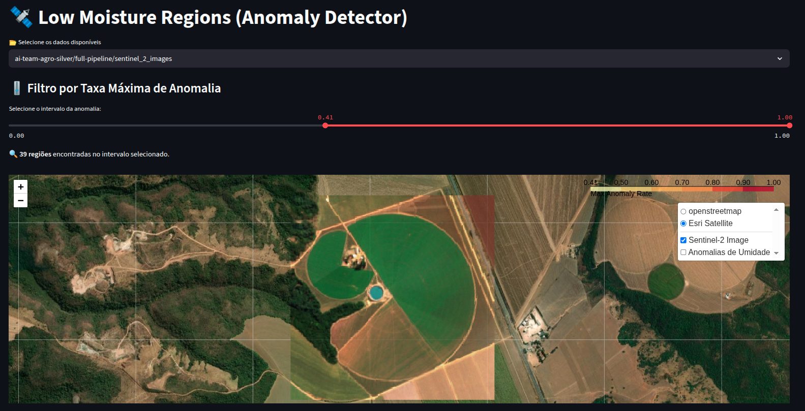 Moisture anomaly detector panel in the CLI.