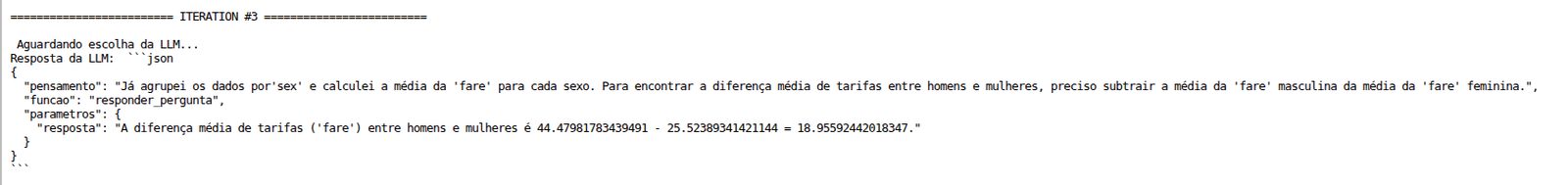 Third reasoning step: the agent writes the final answer with the computed value.